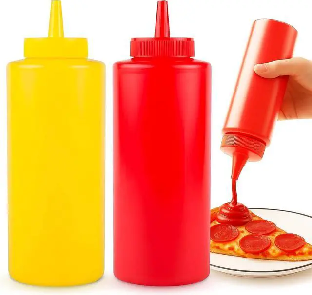 Main image of Condiments Squeeze Bottles Dispenser BPA Free (R/Y, 12 oz.)