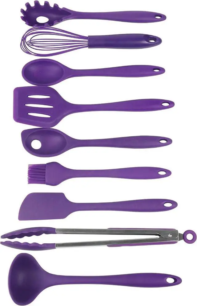 Alt view image 6 of 6 - Chef Craft Premium Silicone Spaghetti/Pasta Fork, 11.5 inch, Purple