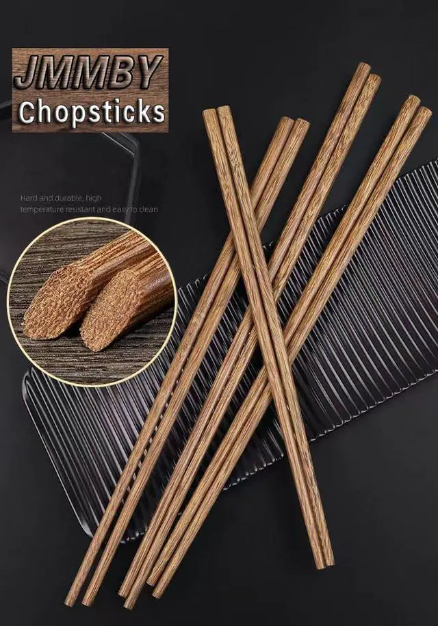 Alt view image 7 of 7 - 12 Pairs 9.84in 25cm chopsticks wooden,made of natural wood, chopstick reusable, natural chopstick (12 Pairs Natural Wood)