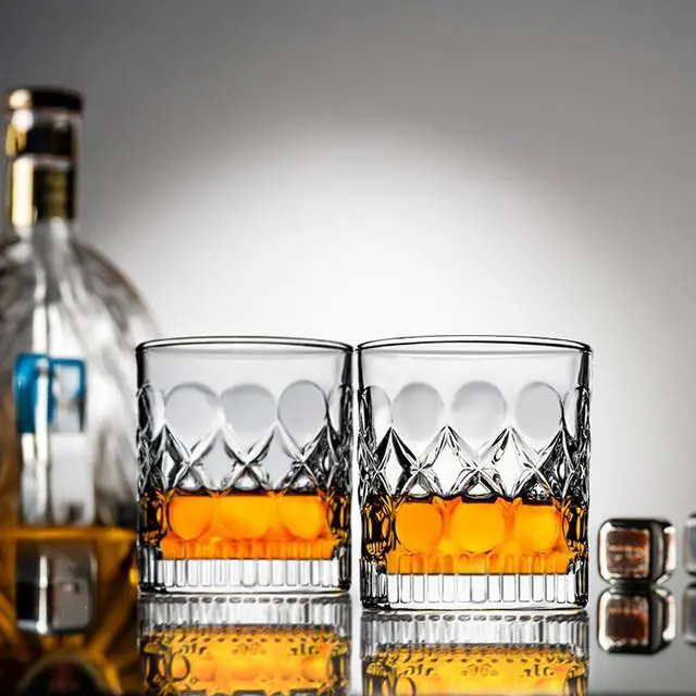 Alt view image 5 of 7 - PARACITY Whiskey Glasses Set of 2, Old Fashioned Rocks Cocktail Glasses