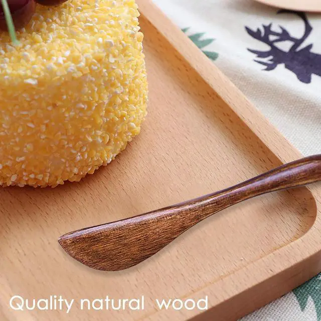 Alt view image 3 of 7 - 6 Pack Wooden Butter Knife, findTop 6 Inch Condiment Knives Wood Super Handy Kitchen Utensils Peanut Jelly Spreader