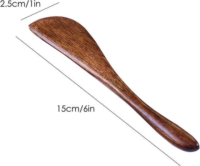 Alt view image 7 of 7 - 6 Pack Wooden Butter Knife, findTop 6 Inch Condiment Knives Wood Super Handy Kitchen Utensils Peanut Jelly Spreader