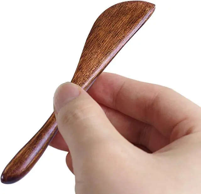 Alt view image 6 of 7 - 6 Pack Wooden Butter Knife, findTop 6 Inch Condiment Knives Wood Super Handy Kitchen Utensils Peanut Jelly Spreader