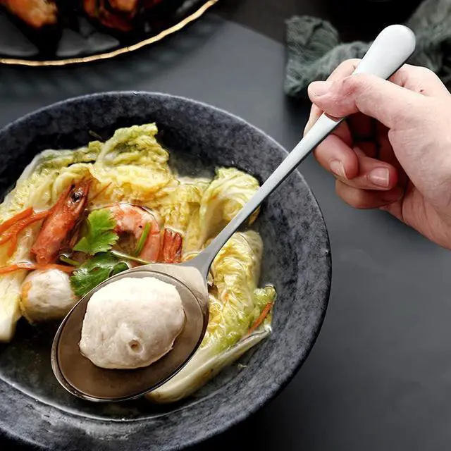 Alt view image 5 of 7 - Large Serving Spoons,AOOSY 2 Pcs-9.8 Inches Stainless Steel Serving Spoon