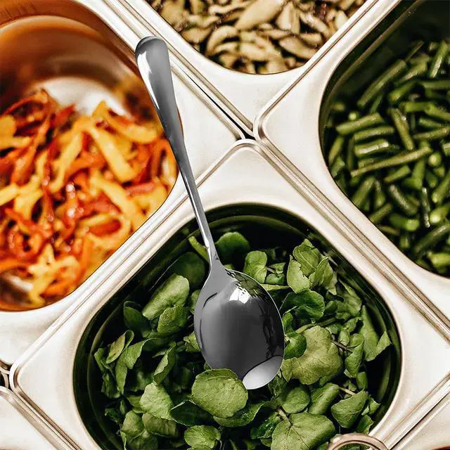 Alt view image 6 of 7 - Large Serving Spoons,AOOSY 2 Pcs-9.8 Inches Stainless Steel Serving Spoon