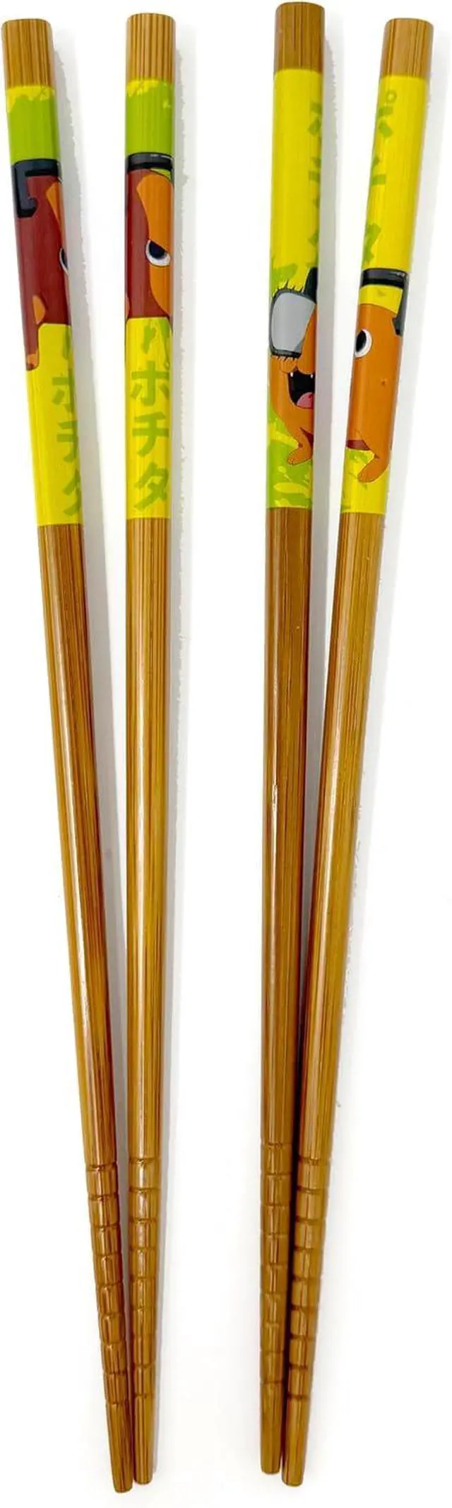 Alt view image 2 of 4 - Just Funky Chainsaw Man Chopsticks - Pochita Merch, 2 Sets of 8.85 Inches Long Anime Chopsticks