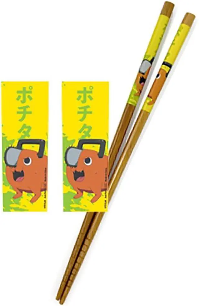 Alt view image 4 of 4 - Just Funky Chainsaw Man Chopsticks - Pochita Merch, 2 Sets of 8.85 Inches Long Anime Chopsticks
