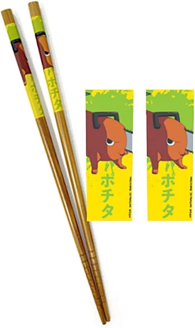 Alt view image 3 of 4 - Just Funky Chainsaw Man Chopsticks - Pochita Merch, 2 Sets of 8.85 Inches Long Anime Chopsticks