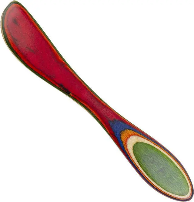 Main image of Totally Bamboo Baltique Marrakesh Collection Cheese Spreader Knife in Colored Birch Wood