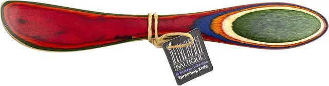 Alt view image 5 of 7 - Totally Bamboo Baltique Marrakesh Collection Cheese Spreader Knife in Colored Birch Wood