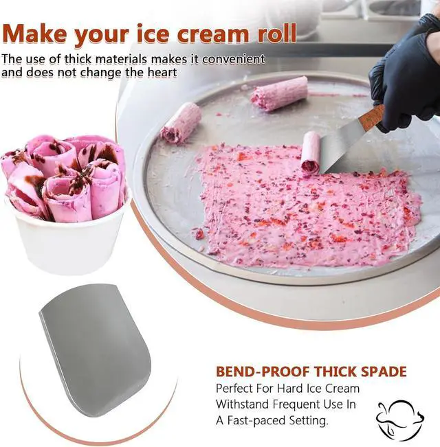 Alt view image 4 of 6 - Ice Cream Spade,Stainless Steel Ice Cream Shovel with Wooden Handle