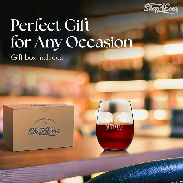 Alt view image 4 of 6 - shop4ever Grandma's Sippy Cup Engraved Stemless Wine Glass 15 oz, Nana Gift