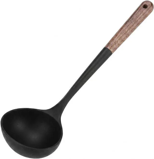 Main image of LorisArm Large 13" Soup Ladle Spoon, 8 Ounce Wooden handle Silicone Ladle Spoons Non Stick Kitchen Utensils.