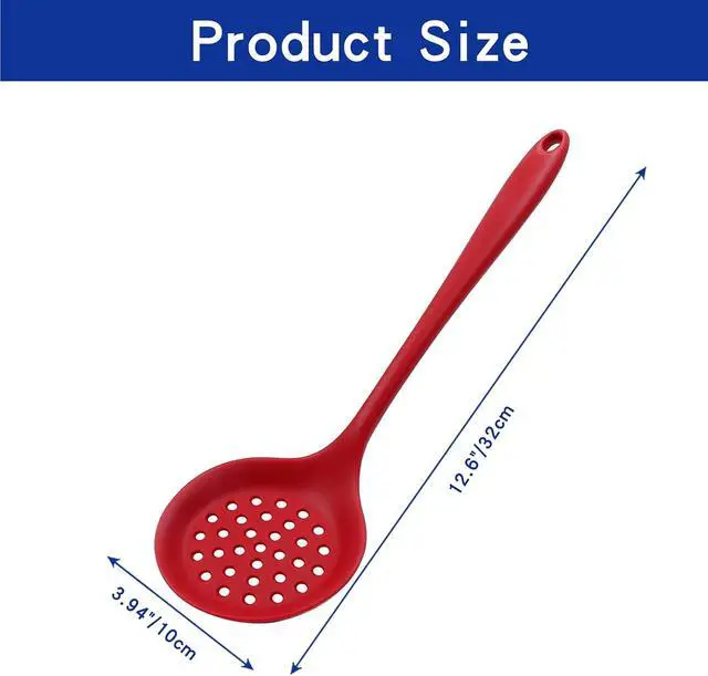 Alt view image 5 of 5 - BokWin Round Slotted Spoon, Red