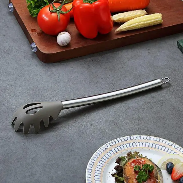 Alt view image 4 of 7 - Berglander Spaghetti Spoon Non-stick Silicone Pasta Server, Spaghetti Server For Cooking, Pasta Fork, Noddle Fork, Dishwasher Safe, Easy to Clean