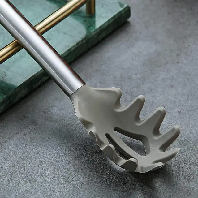Alt view image 5 of 7 - Berglander Spaghetti Spoon Non-stick Silicone Pasta Server, Spaghetti Server For Cooking, Pasta Fork, Noddle Fork, Dishwasher Safe, Easy to Clean