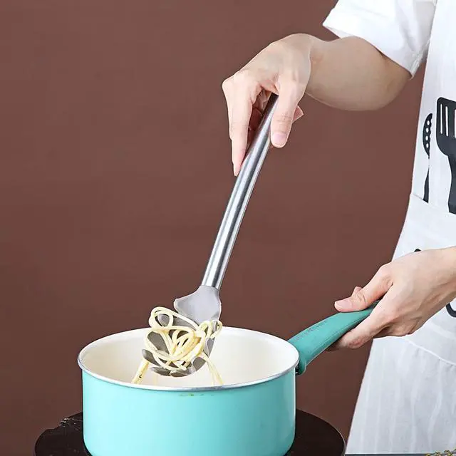 Alt view image 6 of 7 - Berglander Spaghetti Spoon Non-stick Silicone Pasta Server, Spaghetti Server For Cooking, Pasta Fork, Noddle Fork, Dishwasher Safe, Easy to Clean