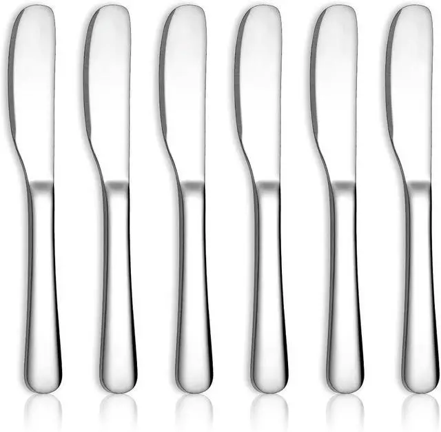 Main image of HOMQUEN Stainless Steel Butter Knife, Butter Spreader, Butter Knives, Butter Spreader Knife for Kitchen Restaurant Party, Kitchen Gadgets, Set of 6