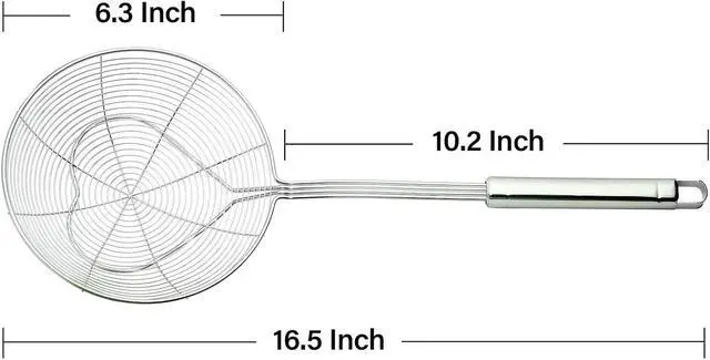 Alt view image 2 of 7 - Eisinly Strainer Skimmer Spoon for Cooking Frying Stainless Steel 6.3 Inch