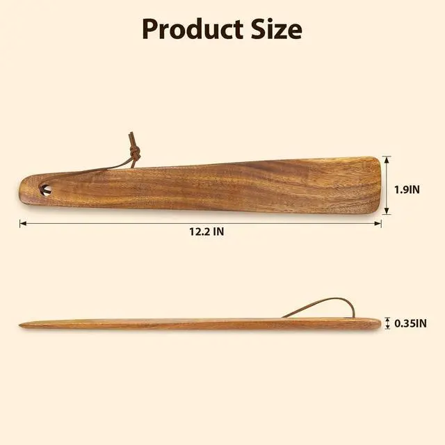 Alt view image 2 of 7 - HOTTOR Wooden Spatula Set, 2 Pack Teak Spatulas for Cooking & Cast Iron