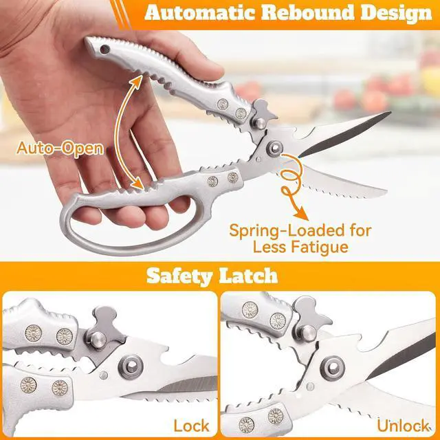 Alt view image 4 of 7 - Poultry Shears, Kitchen Shears Heavy Duty for Chicken, Bones