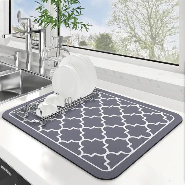 Main image of Dish Drying Mat Absorbent Dish Drying Mats for Kitchen Counter 15"x 18"