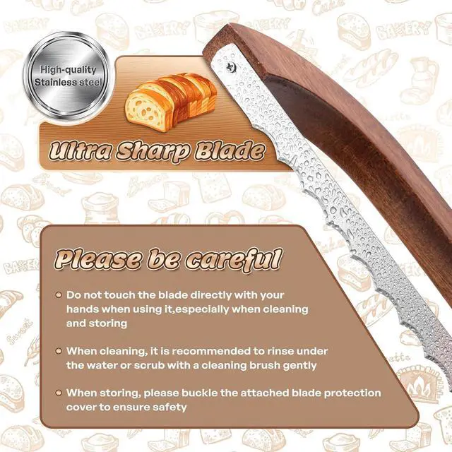 Alt view image 3 of 7 - Bread Knife for Homemade Bread 14.5'' Sourdough Bread Knife Bread knives