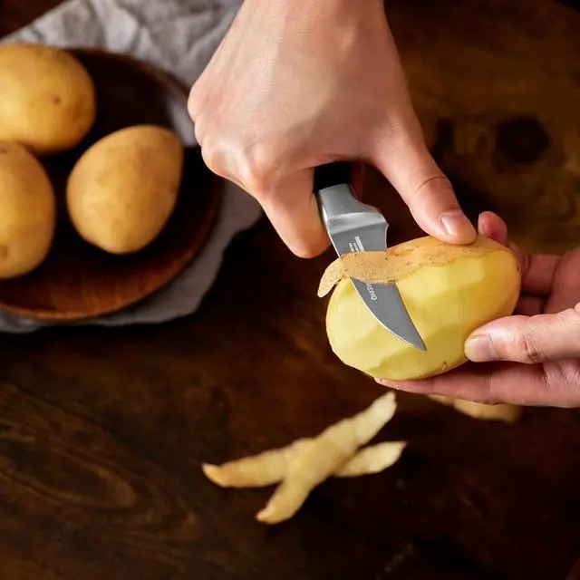 Alt view image 5 of 7 - OAKSWARE Bird Beak Paring Knife, 2.75 Inch Razor-Sharp Pro Tourné Knife