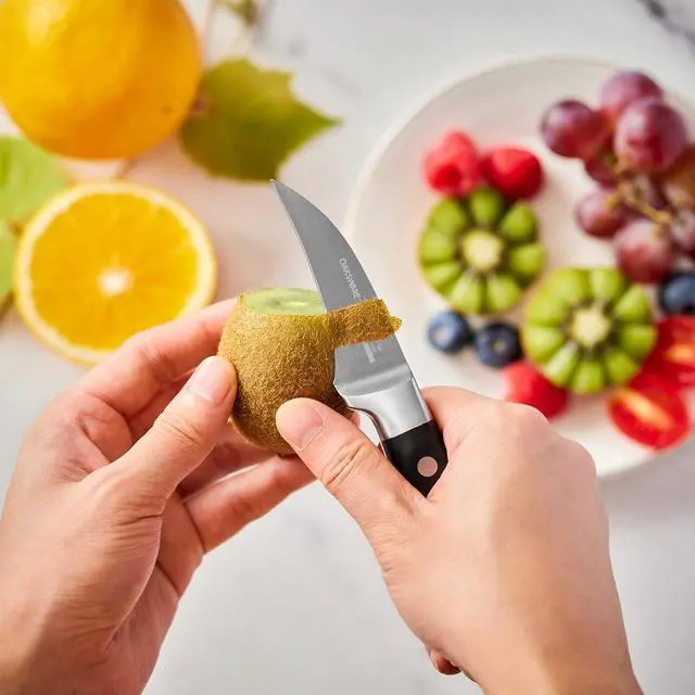 Alt view image 6 of 7 - OAKSWARE Bird Beak Paring Knife, 2.75 Inch Razor-Sharp Pro Tourné Knife