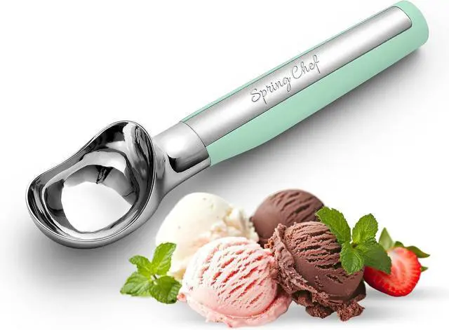 Main image of Spring Chef Heavy Duty Metal Ice Cream Scoop with Soft Grip Handle, Mint