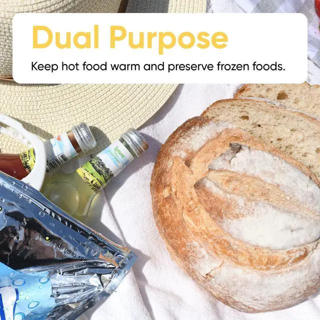 Alt view image 3 of 7 - Superio Hot and Cold Insulated Bags for Food Delivery, Grocery Shopping Bags, Food Storage for Hot and Frozen Food for Travel, Disposable Cooler Bag, Reinforced Thermal Lunch Bag (1, 13.5"x17.5")