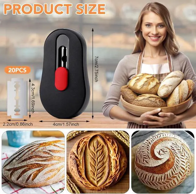Alt view image 3 of 7 - SUMAJU Magnetic Bread Lame with Extractable Blade - 20 Razor Blades,Dough Scoring Tool for Sourdough Breads baking & Bread Making Tools