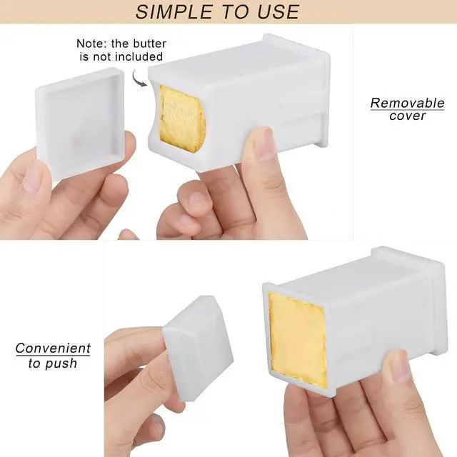 Alt view image 3 of 7 - Aodaer 2 Pack Butter Spreader Plastic Butter Spreader with Built-in Cover Corn Cob Butter Holder Spreads Butter Dispenser on Pancakes, Waffles, Bagels and Toast