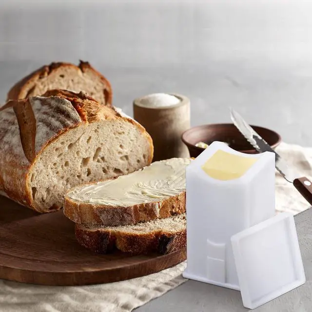 Alt view image 7 of 7 - Aodaer 2 Pack Butter Spreader Plastic Butter Spreader with Built-in Cover Corn Cob Butter Holder Spreads Butter Dispenser on Pancakes, Waffles, Bagels and Toast