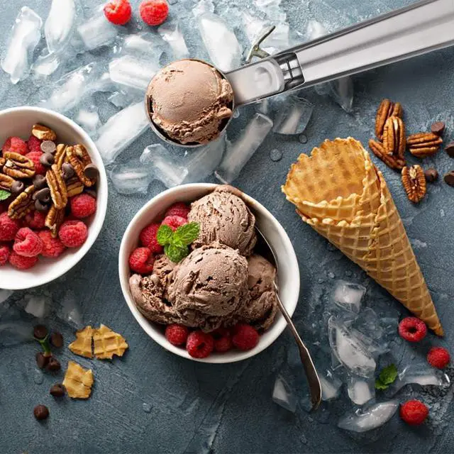 Alt view image 3 of 7 - Premium Ice Cream Scoop with Trigger Ice Cream Scooper Stainless Steel, Heavy Duty Metal Icecream Scoop Spoon Dishwasher Safe, Perfect for Frozen Yogurt, Gelatos, Sundaes, Medium Silver