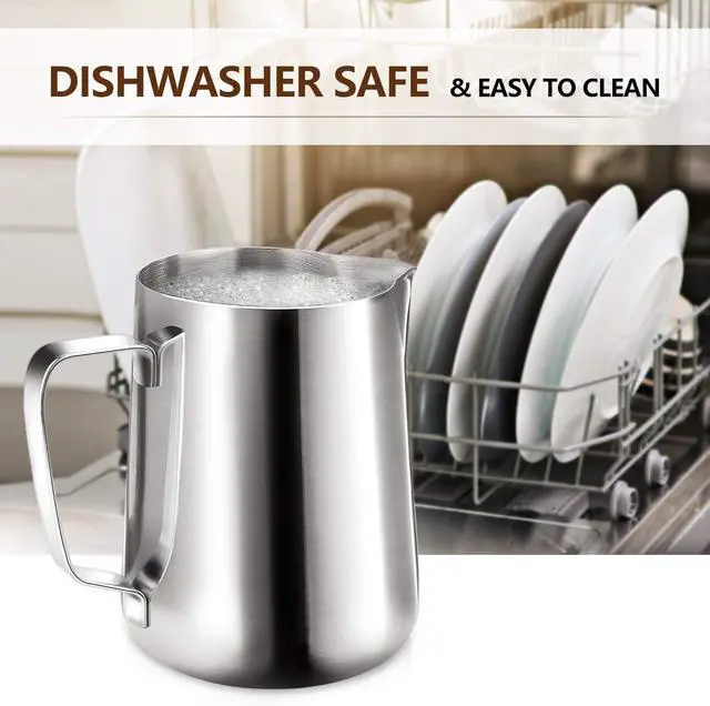 Alt view image 6 of 7 - HOOMIL Milk Frothing Pitcher, 12oz/20oz/32oz 304 Stainless Steel
