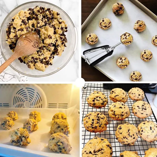 Alt view image 6 of 7 - JUNADAEL J Mini Cookie Scoop 1 Tsp, 1/3 Tbsp Cookie Scoop for Baking, Mini Ice Cram Scoop, Melon Baller Scoop, Mint Handle, Non-Slip, For Making Cookies Muffin Cupcake Ice Cream Meatball