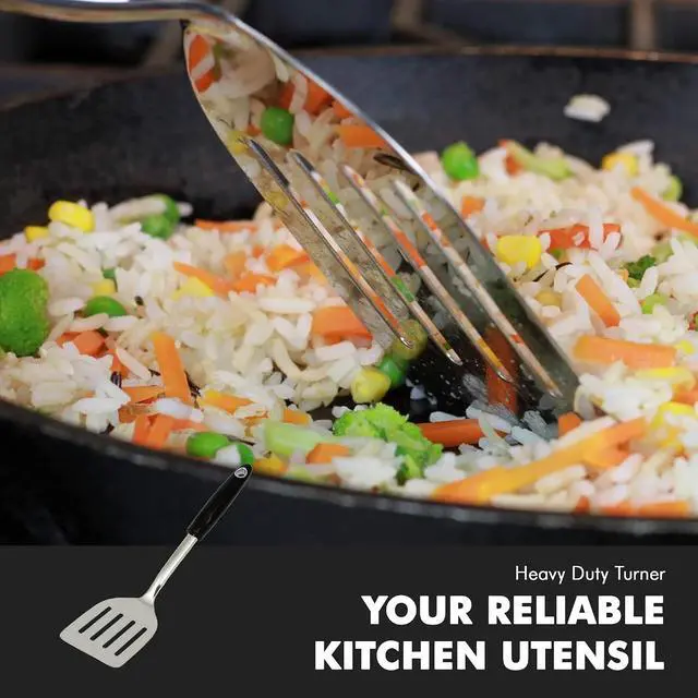 Alt view image 3 of 7 - Chef Craft Heavy Duty Turner/Spatula, 13.5 Inch, Stainless Steel