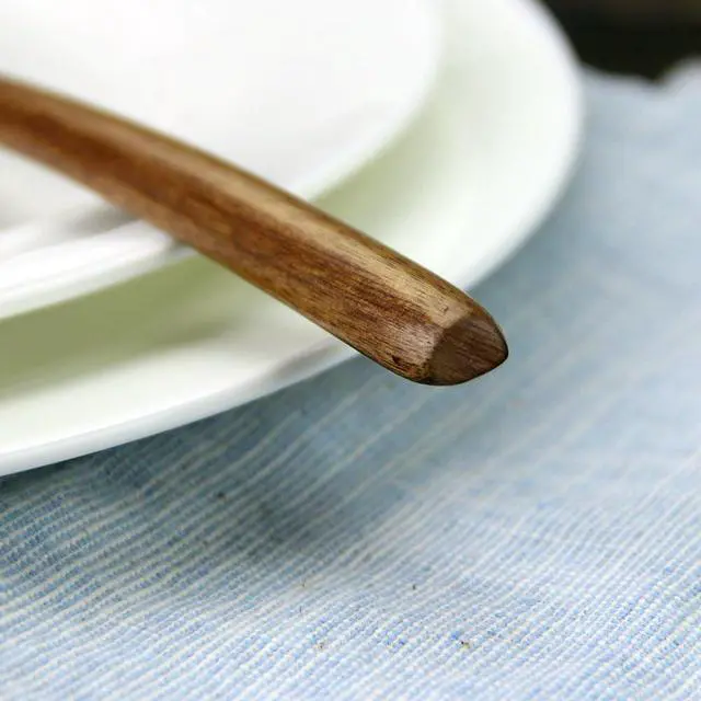 Alt view image 5 of 7 - AOOSY 9 In Wooden Spoons for Eating, 6Pcs Japanese Natural Soup Spoons