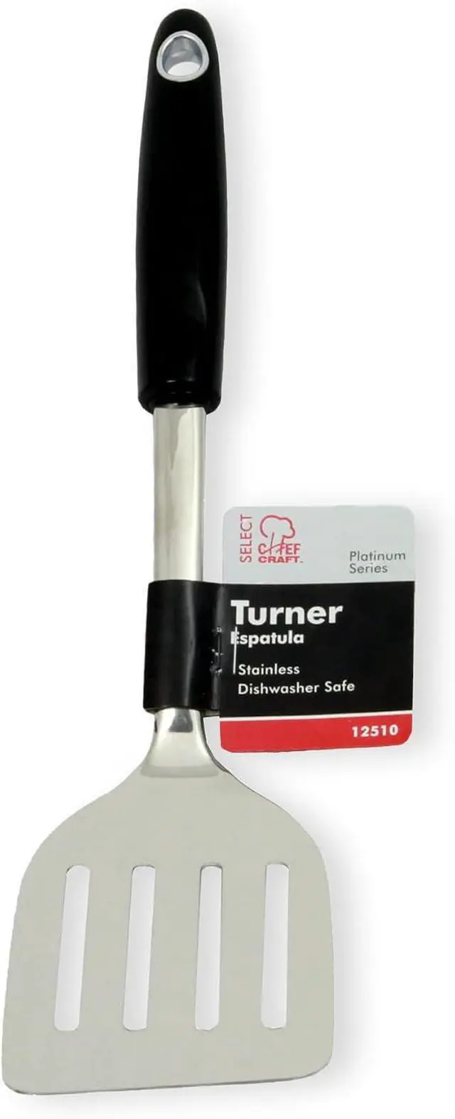 Alt view image 7 of 7 - Chef Craft Heavy Duty Turner/Spatula, 13.5 Inch, Stainless Steel