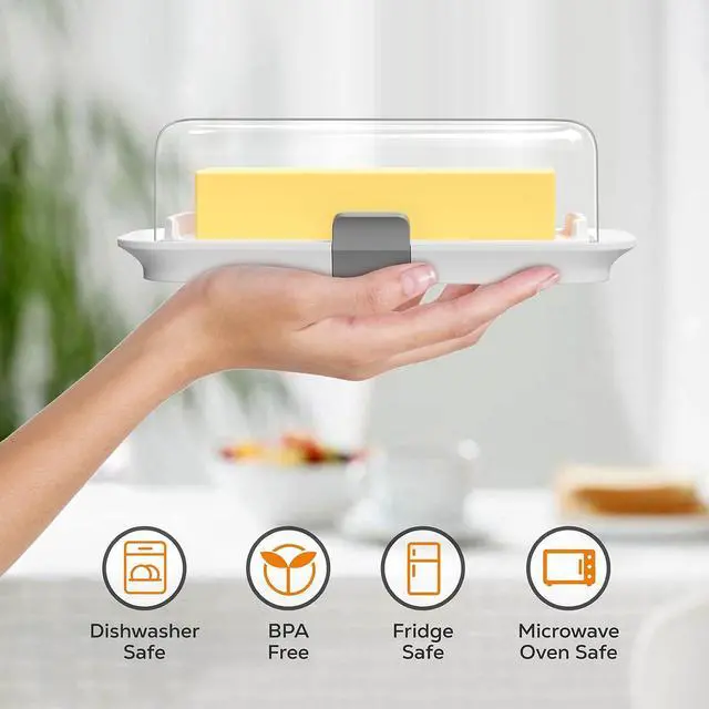 Alt view image 6 of 7 - Pisol Butter Dish with Airtight Lid and Lock for 1 Stick Butter