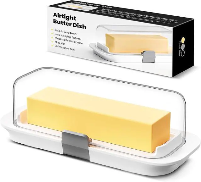 Alt view image 7 of 7 - Pisol Butter Dish with Airtight Lid and Lock for 1 Stick Butter