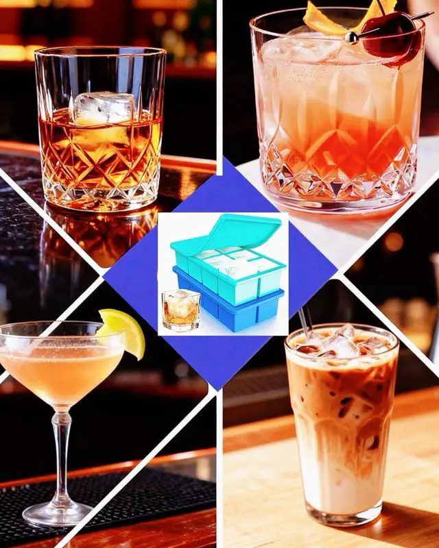 Alt view image 7 of 7 - Large Ice Cube Tray 2 Pack, 2 Inch Silicone Ice Cube Molds for Whisky