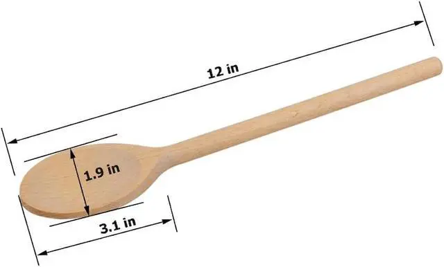 Alt view image 3 of 7 - 3-Piece Wooden Spoons for Cooking & Baking, 12-Inch European Beechwood Mixing Spoons, Sourdough Bread Baking Tools, Heat-Resistant Wood Kitchen Utensils, Nonstick Safe, Housewarming Gift