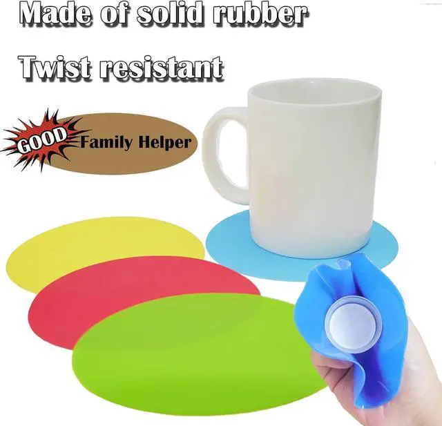 Alt view image 5 of 7 - Rubber Jar Opener Gripper Pad-Jar Opener for Weak Hands-Silicone Heat Insulation Pad Round-Rubber Grippers for Opening Jars