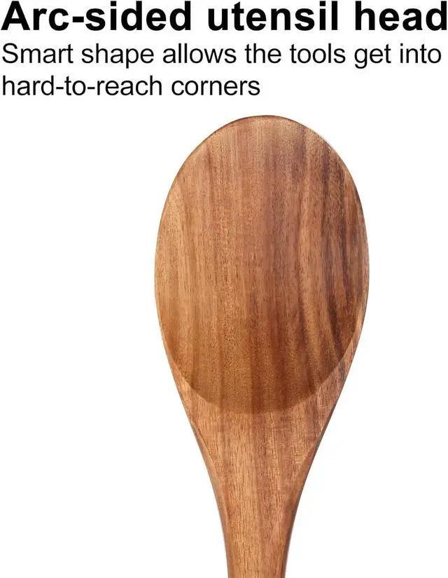 Alt view image 3 of 7 - 14" Large Wooden Spoon for Cooking Non Toxic Big Wood Serving Mixing Spoons