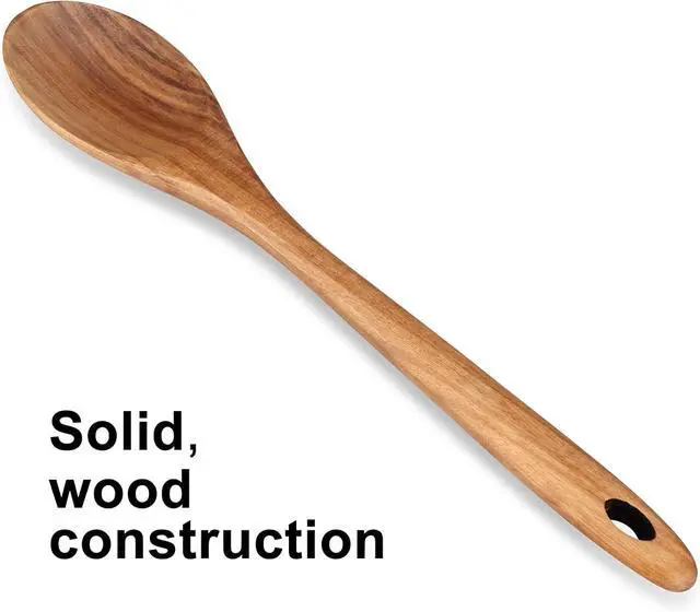 Alt view image 5 of 7 - 14" Large Wooden Spoon for Cooking Non Toxic Big Wood Serving Mixing Spoons