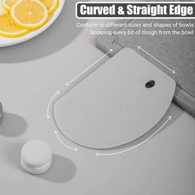 Alt view image 4 of 7 - Sapid Flexible Curved Edge Silicone Bowl Scraper Dough Scraper Baking Bread