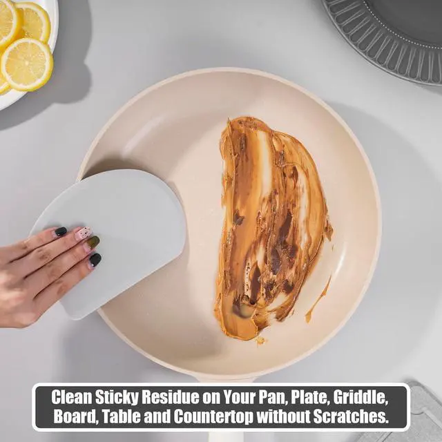 Alt view image 6 of 7 - Sapid Flexible Curved Edge Silicone Bowl Scraper Dough Scraper Baking Bread