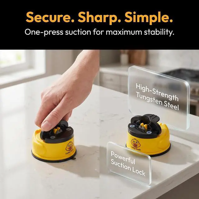 Alt view image 3 of 7 - Hands Free Knife Sharpener with Suction Cup